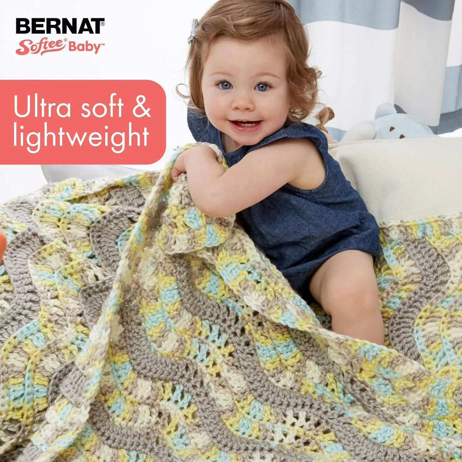 Bernat Softee Baby Soft Peach Yarn - 3 Pack of 141g/5oz - Acrylic - 3 DK (Light) - 362 Yards - Knitting/Crochet