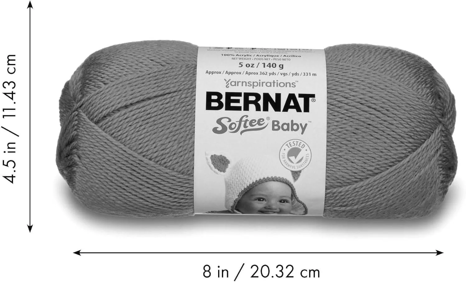 Bernat Softee Baby Soft Peach Yarn - 3 Pack of 141g/5oz - Acrylic - 3 DK (Light) - 362 Yards - Knitting/Crochet