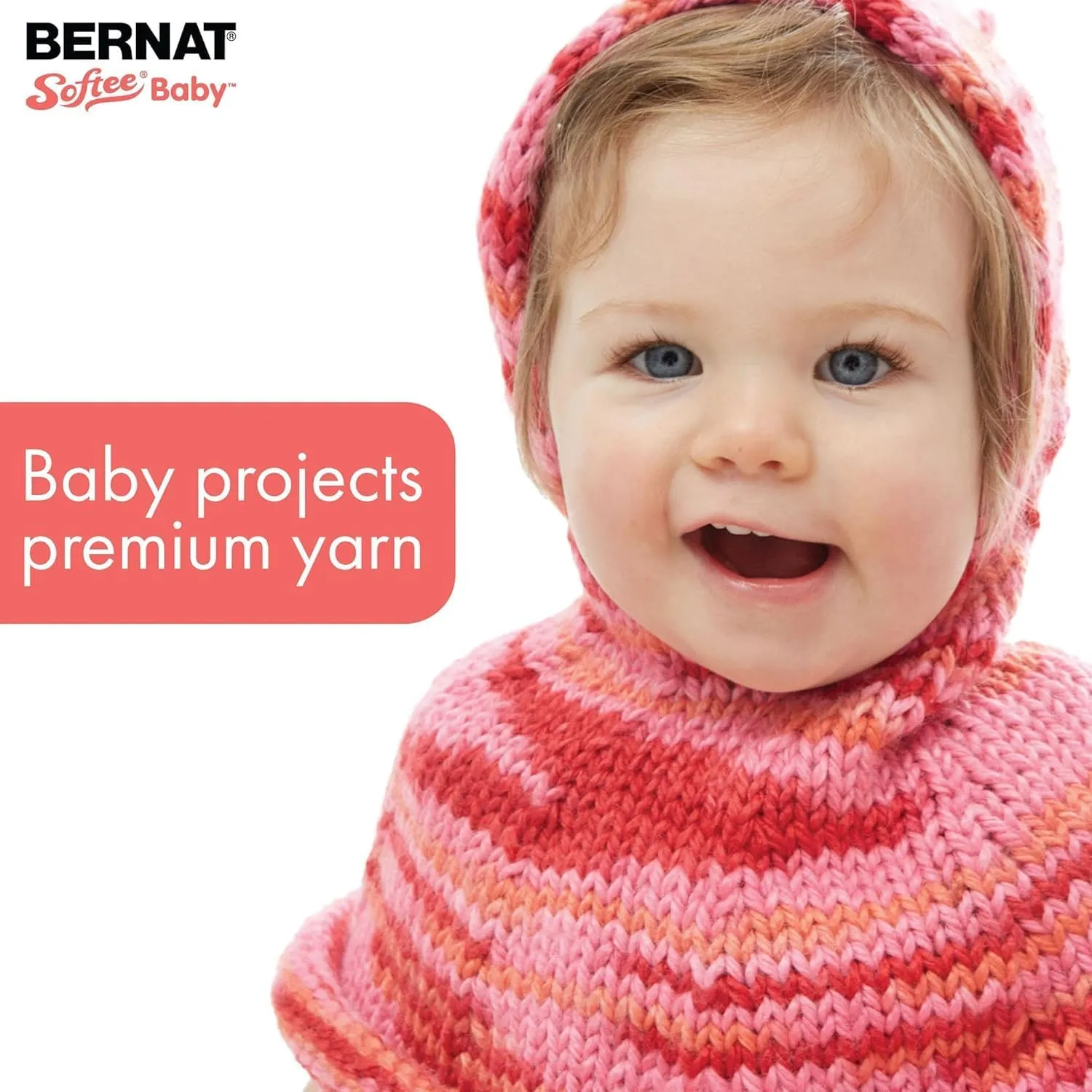 Bernat Softee Baby Soft Peach Yarn - 3 Pack of 141g/5oz - Acrylic - 3 DK (Light) - 362 Yards - Knitting/Crochet