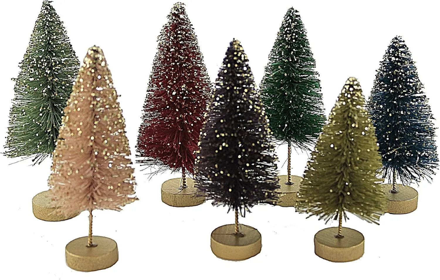 Bethany Lowe Designs LC0664 Jewel-Tide Bottle Brush Tree Mini Set, Multicolored, 4.250