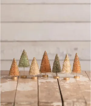 Bethany Lowe Fall in Love Mini Bottle Brush Trees in Box, Set of 7 LC1647