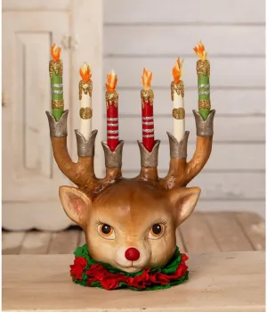 Bethany Lowe Retro Reindeer Candelabra 12.75" TD3168