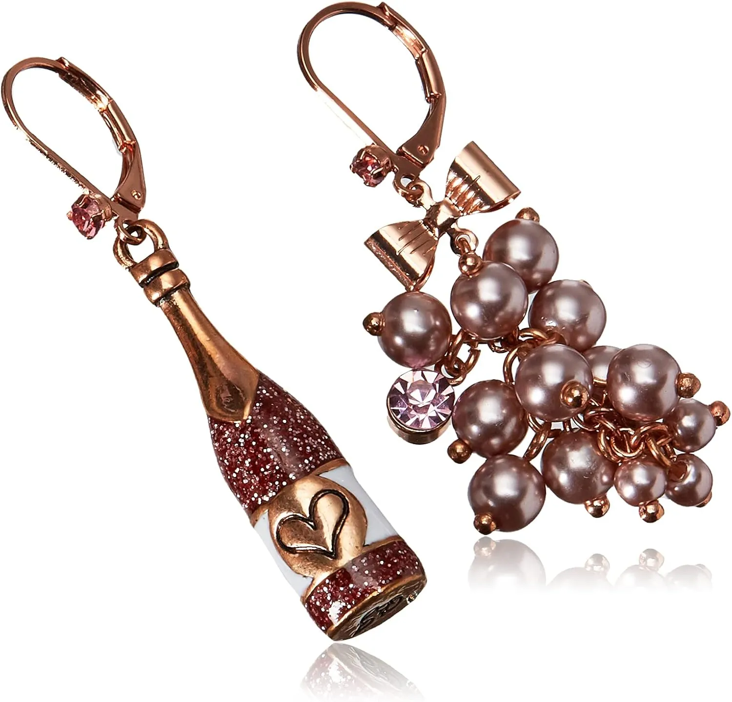 Betsey Johnson Non-Matching Flower Earrings