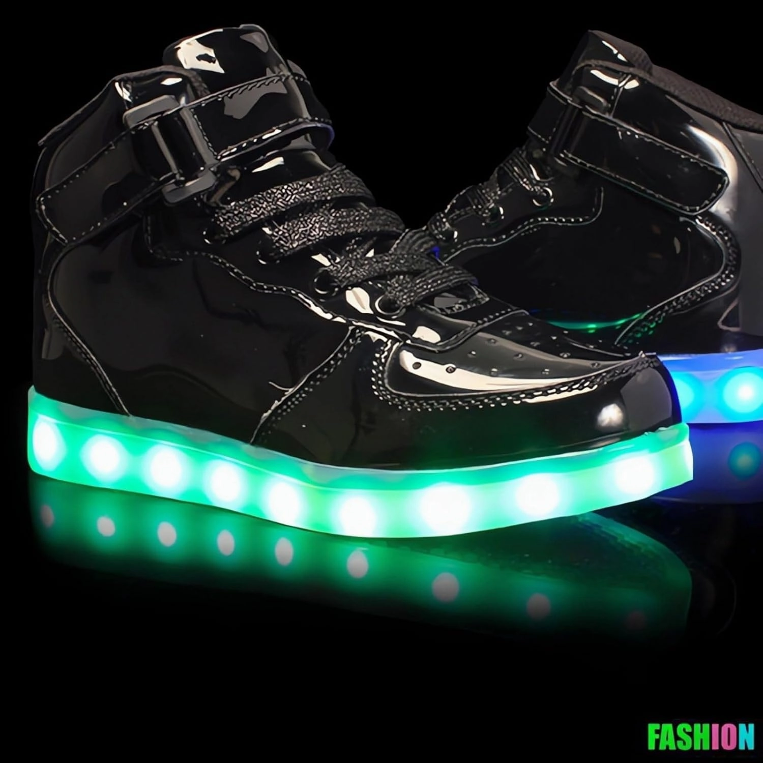 Big Kids Adult Light Up Trainers Luminous Sneakers Boys Girls USB Charging Led High Top Flashing Shoes Xmas