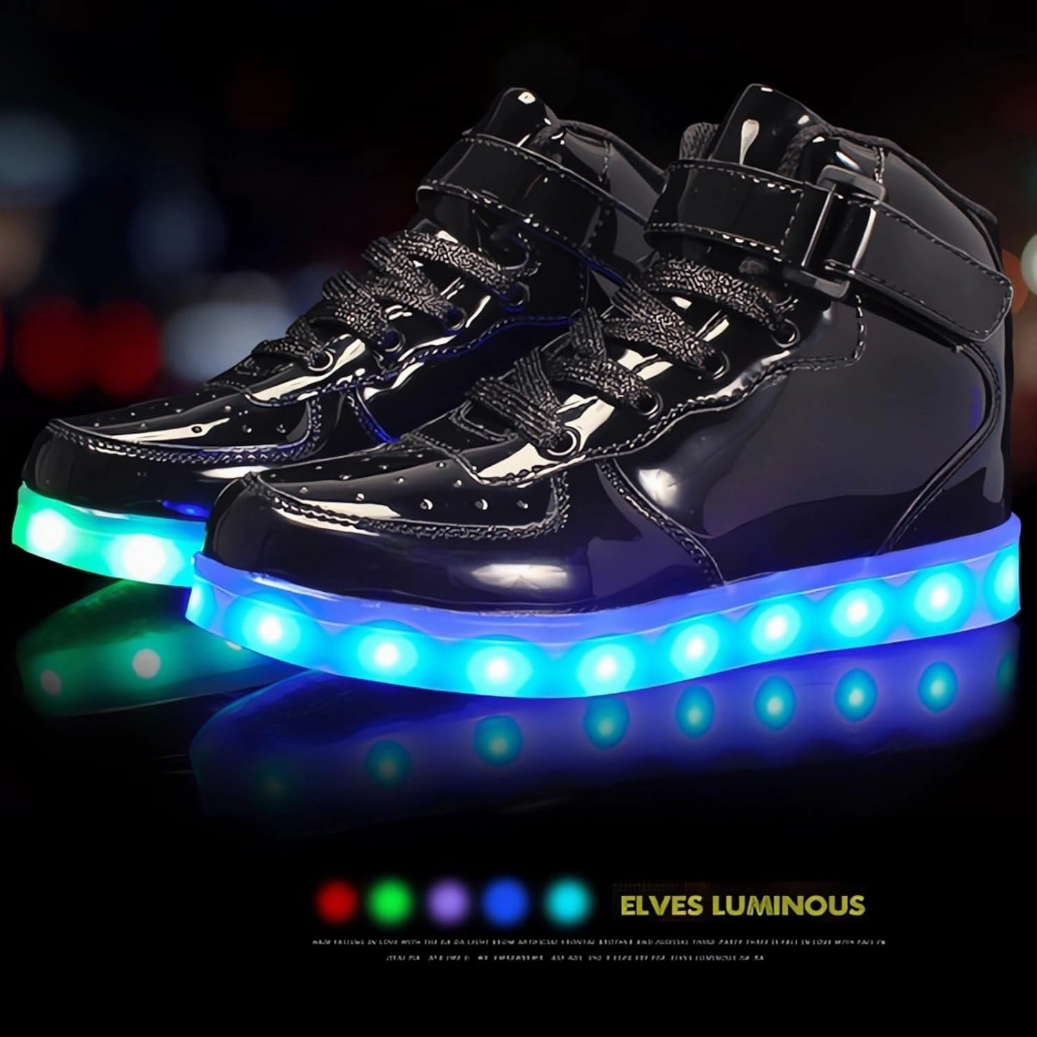 Big Kids Adult Light Up Trainers Luminous Sneakers Boys Girls USB Charging Led High Top Flashing Shoes Xmas