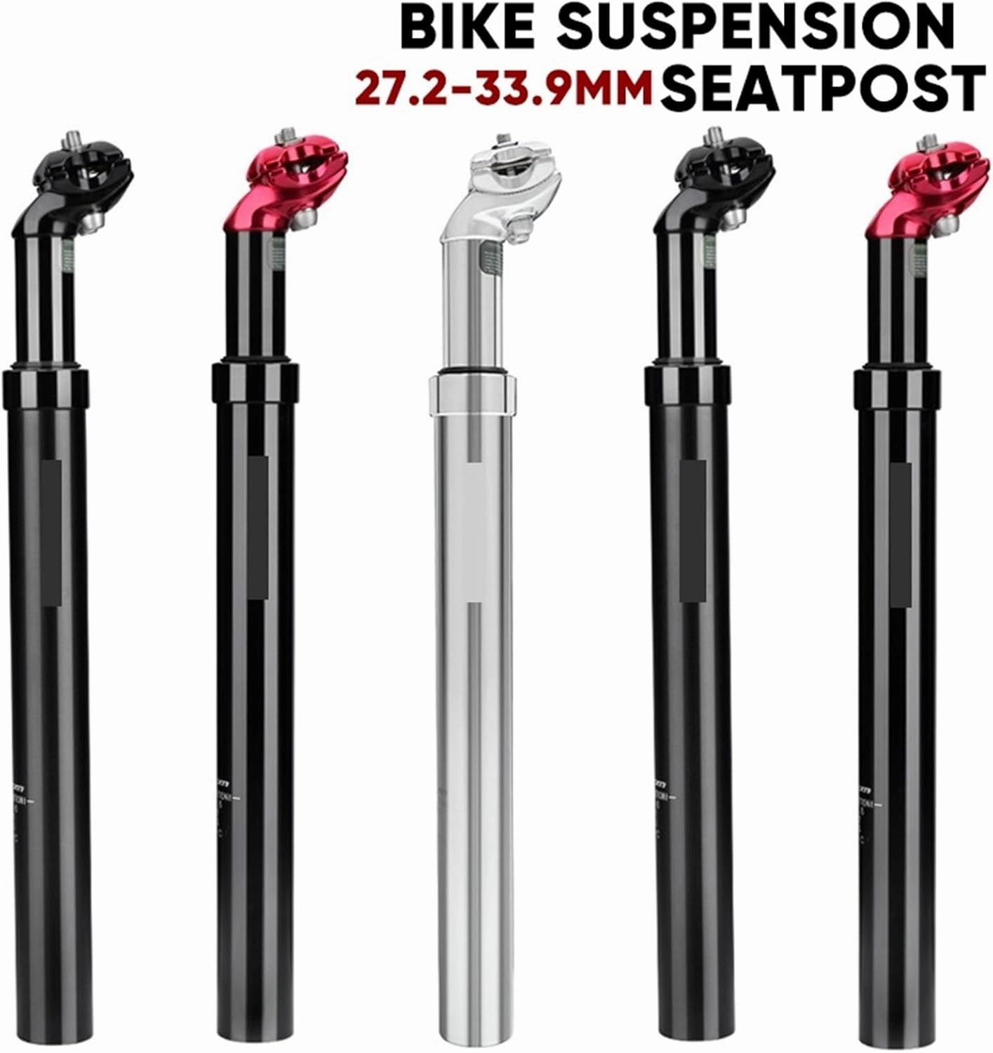 Bike Suspension Seatpost 27.2/31.6/28.6/30.4/30.8/33.9mm MTB Suspension Seat Tube 350mm Shock Absorber Seat Post Bike Parts for Mountain Road Bike