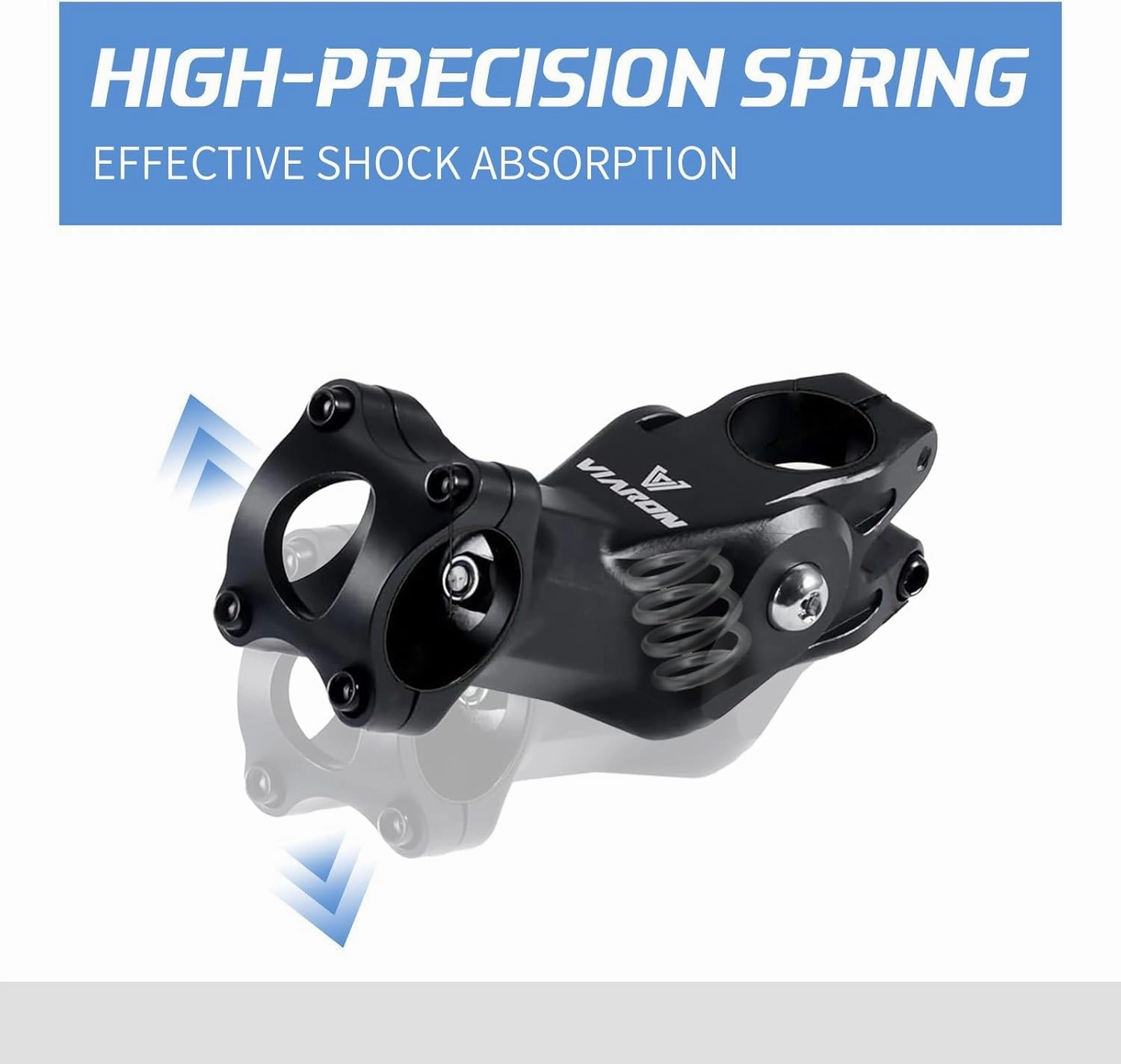 Bike Suspension Stem, Adjustable Road Bike Stem, Absorbing Bike Handlebar Stem for Road, Gravel, Hybrid, and E-Bikes, High-precision Spring, Effective Shock Absorption (Red)
