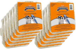 Bird Grub Suet Cake, 10.6 Ounces (Pack of 12) - with Dehydrated Insects, Cut Corn and Rendered Beef Fat for Downy Woodpeckers and Northern Flickers