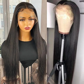 Black Lace Front Wigs Pre Plucked For Black Women Glueless Wig with Natural Hairline Synthetic Lace Front Wig Ready to Wear Wigs for Cosplay…