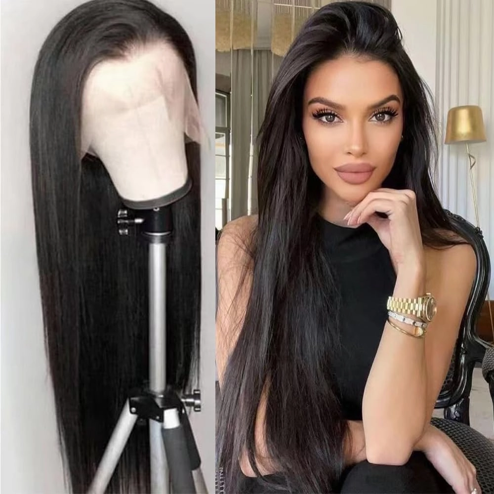 Black Lace Front Wigs Pre Plucked For Black Women Glueless Wig with Natural Hairline Synthetic Lace Front Wig Ready to Wear Wigs for Cosplay…
