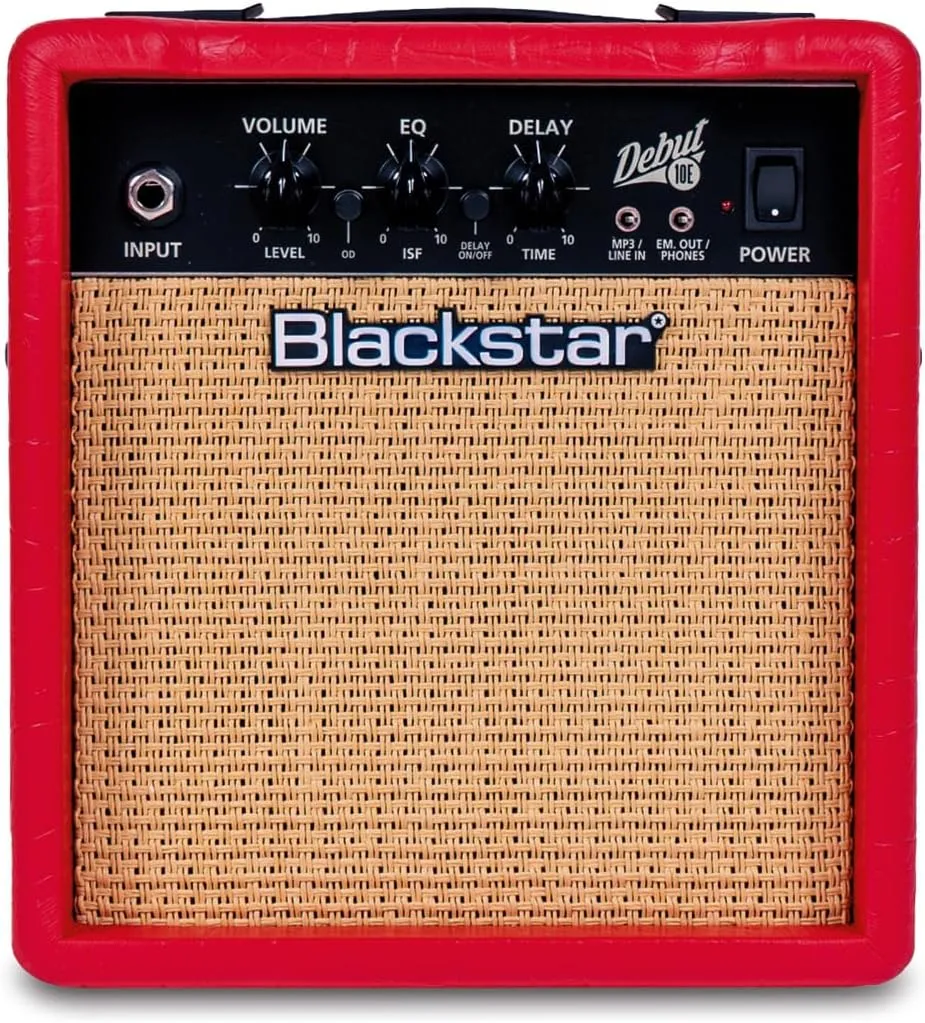 Blackstar Debut 10E 10W 2-Channel Combo Amp with Patented ISF EQ and Stereo Linear Speaker Pair (Limited Edition Red)
