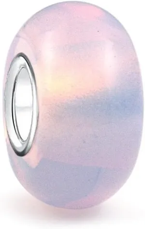 Bling Jewelry Murano Glass .925 Sterling Silver Core Translucent Rainbow Spotted Circles Glitter Foil Spacer Scroll Charm Bead Fits European Bracelet For Women Teen