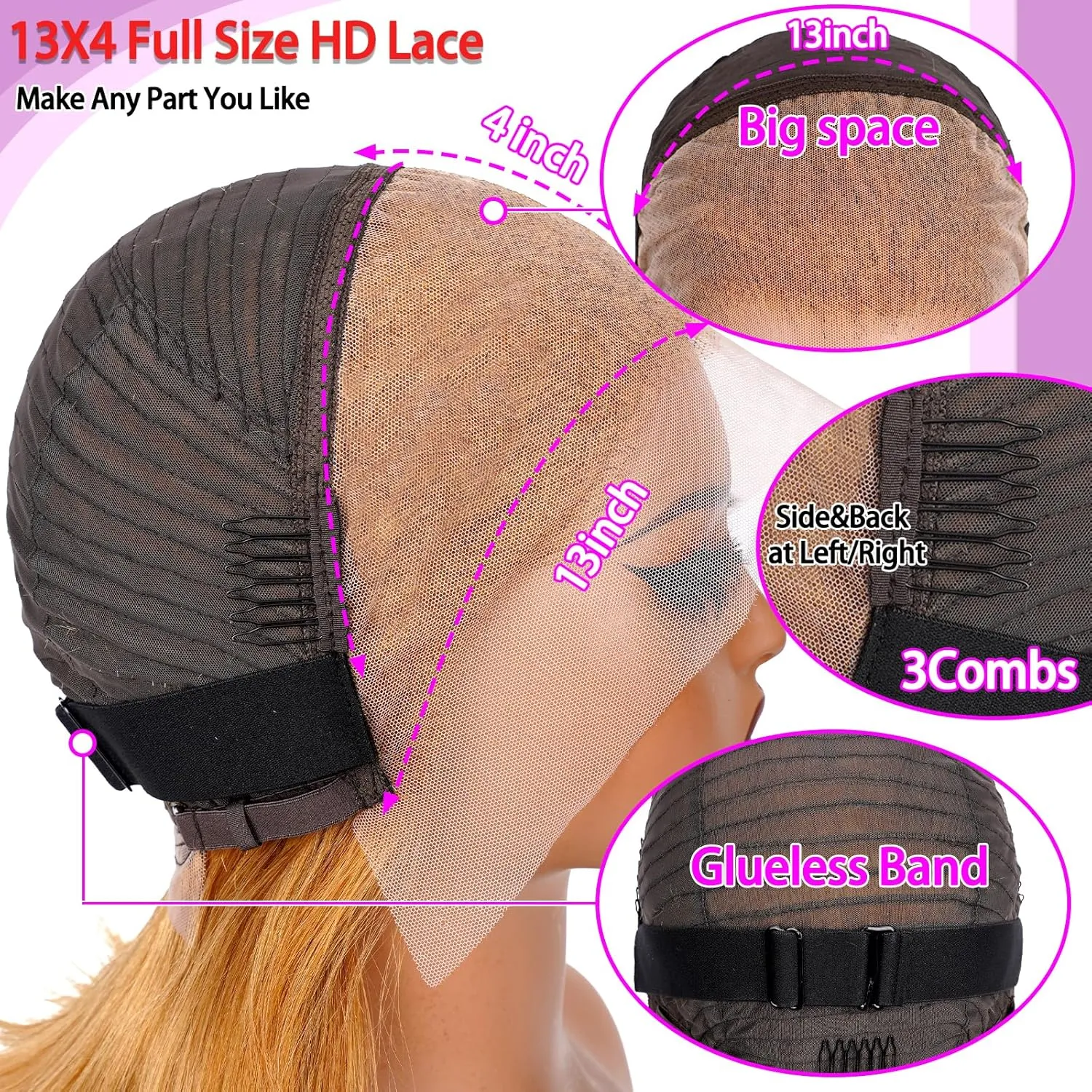 Blonde 13x4 Lace Front Bob Wig Human Hair Pre Plucked Stairght 27# Colored Short Bob for Black Women Short Wig Bob 180 Density 12 Inch