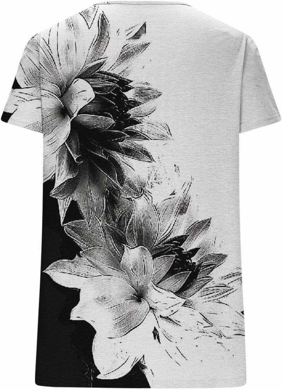 Blouses for Women Dressy Casual 2025 Summer Short Sleeve Loose Fit Tops Petal Sleeve Pleated Tunic Curved Hem