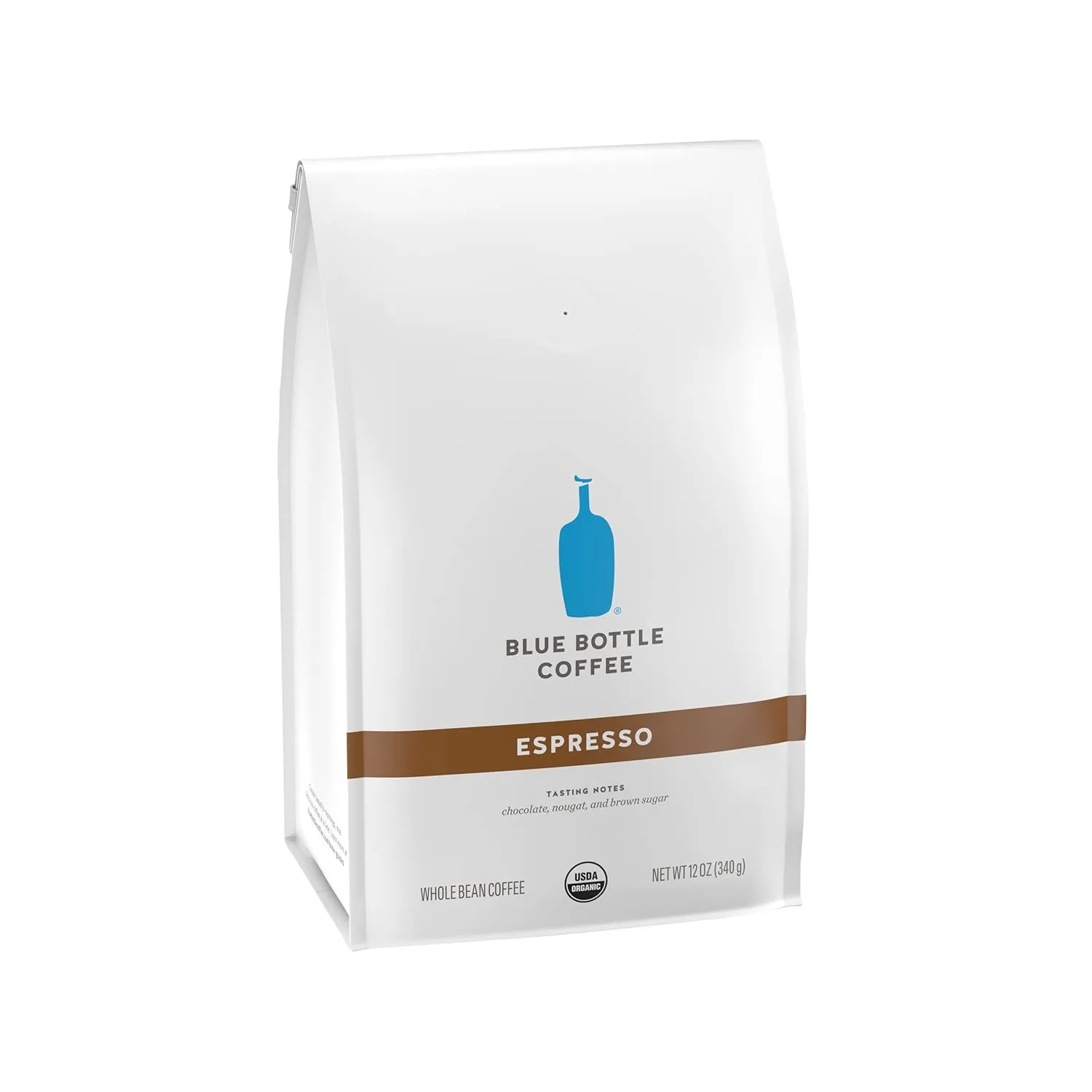 Blue Bottle Whole Bean Organic Coffee, Espresso, Dark Roast, 12 Ounce bag (Pack of 1)