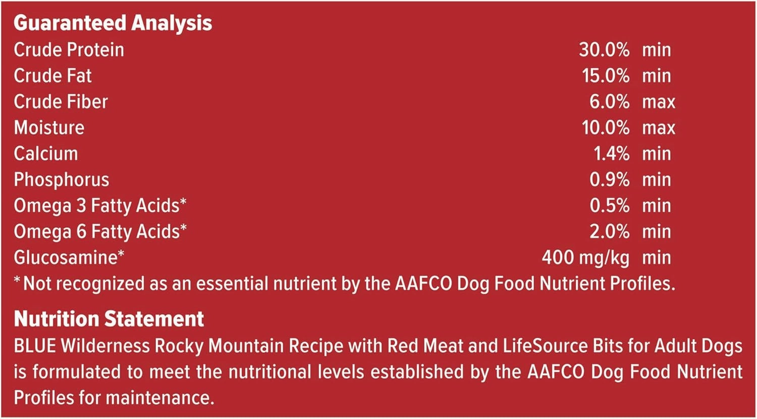 Blue Buffalo Wilderness Rocky Mountain Recipe High-Protein Adult Dry Dog Food Wholesome Red Meat