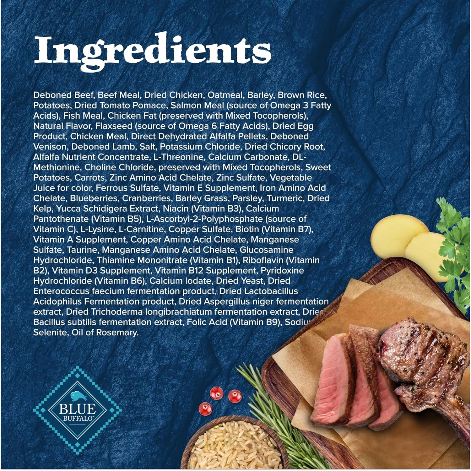 Blue Buffalo Wilderness Rocky Mountain Recipe High-Protein Adult Dry Dog Food Wholesome Red Meat