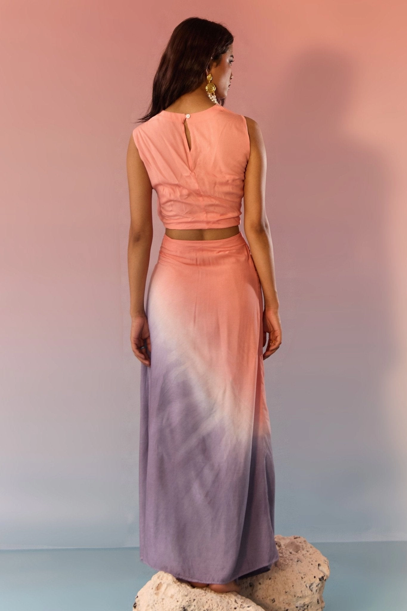 Blush and Slate Top Skirt Set
