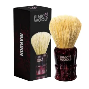 Boar Bristle Shaving Brush for Men | 28mm Knot Shaving Brush for Rich Lather | Soft Bristles Gentle on Skin | Maroon Handle | Classic Wet Shaving Brush for Smooth, Comfortable Shave