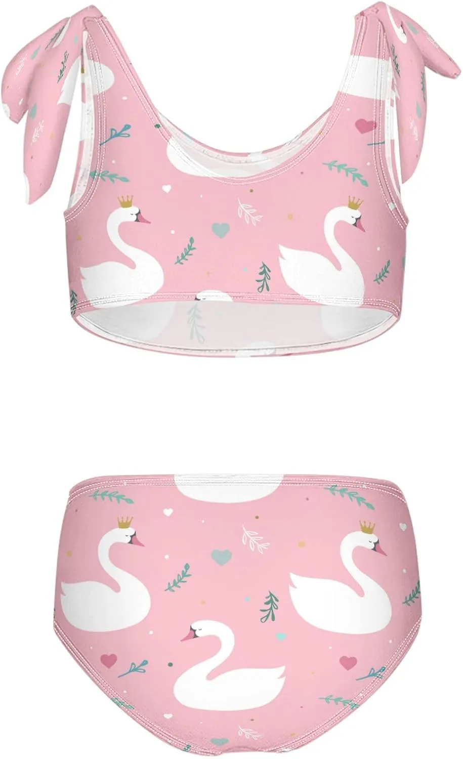 Boccsty Summer Mermaid Girls Swimsuits Pink Kids Bikini Sets 2 Pcs Bathing Suit for 3T-12T