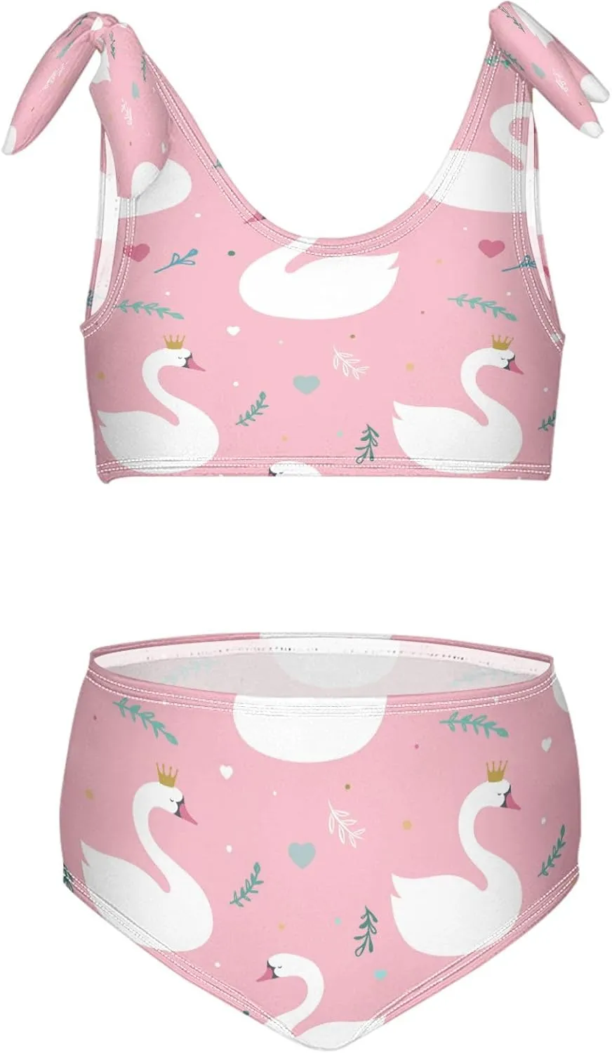 Boccsty Summer Mermaid Girls Swimsuits Pink Kids Bikini Sets 2 Pcs Bathing Suit for 3T-12T