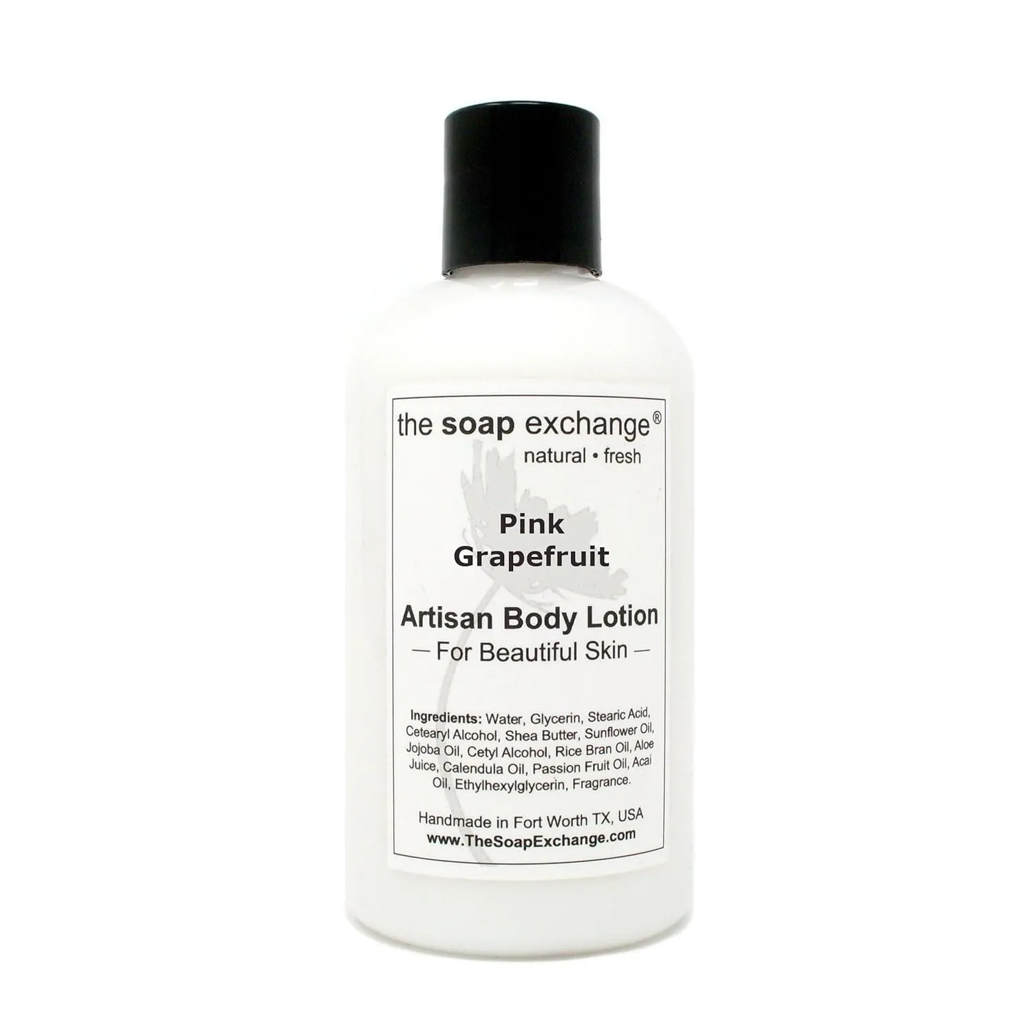 Body Lotion - Pink Grapefruit Scent - Hand Crafted 8 fl oz / 240 ml Natural Artisan Skin Care for Hand, Face, & Body, Moisturize, Hydrate, & Protect. Made in the USA.