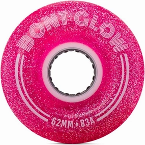 Bont Skates - Glow Light Up LED Quad Roller Skate Wheels - Recreational Street Outdoor Skating - 62x35mm 83A - Set of 4 wheels (Love Letter Pink)