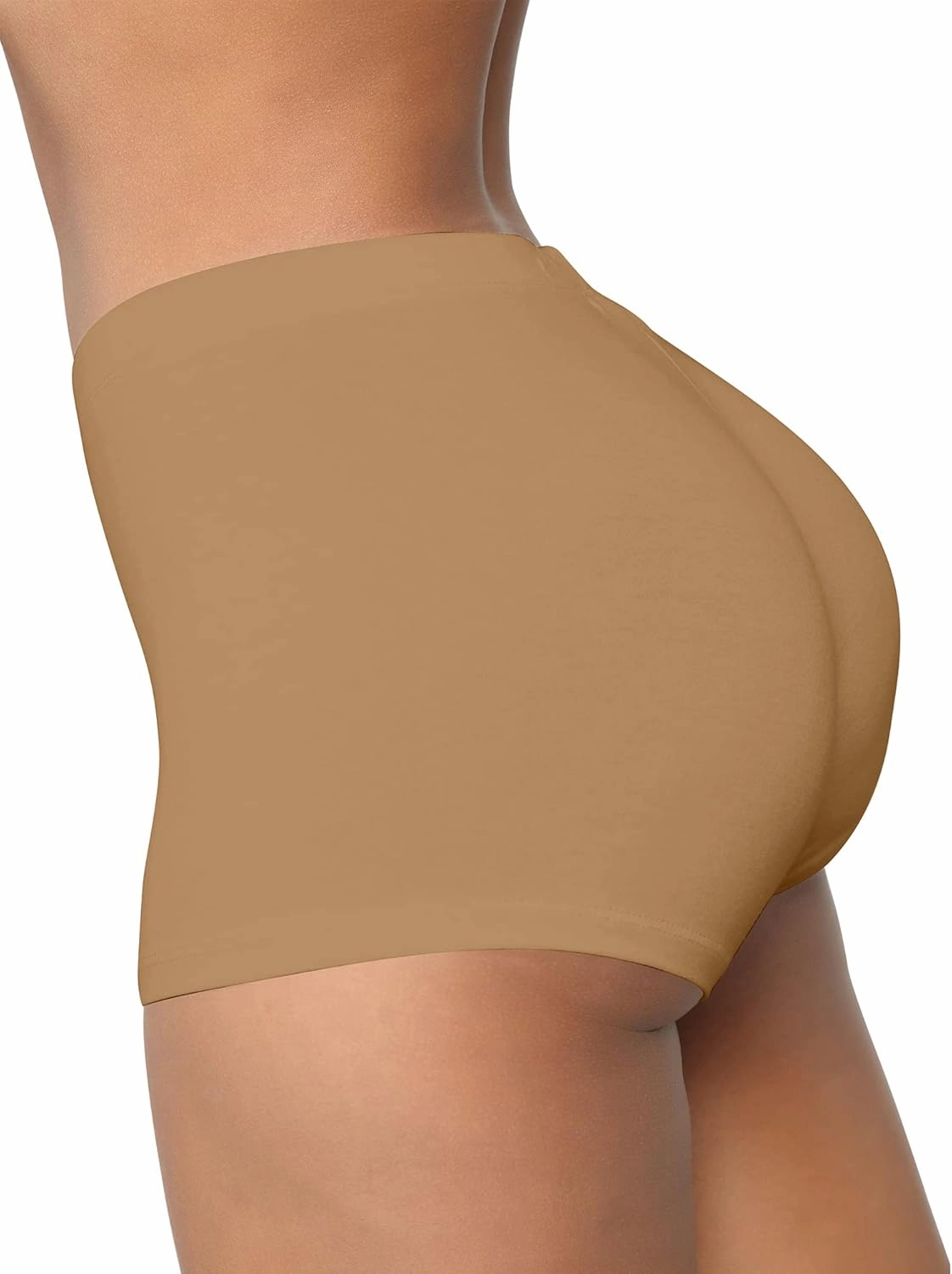 BORIFLORS Women's Sexy Workout Gym Biker Elastic Waist Booty Shorts