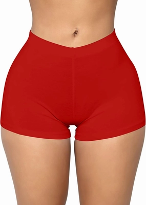 BORIFLORS Women's Sexy Workout Gym Biker Elastic Waist Booty Shorts