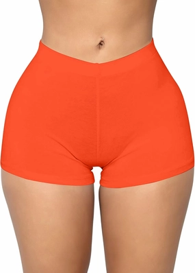 BORIFLORS Women's Sexy Workout Gym Biker Elastic Waist Booty Shorts