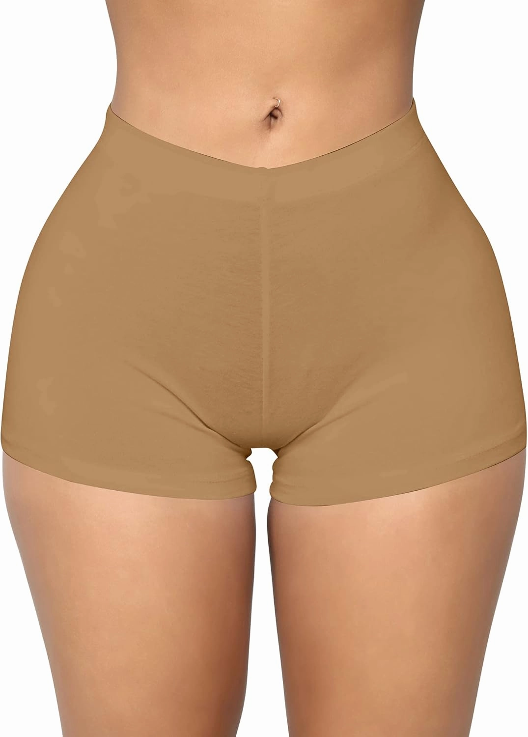 BORIFLORS Women's Sexy Workout Gym Biker Elastic Waist Booty Shorts