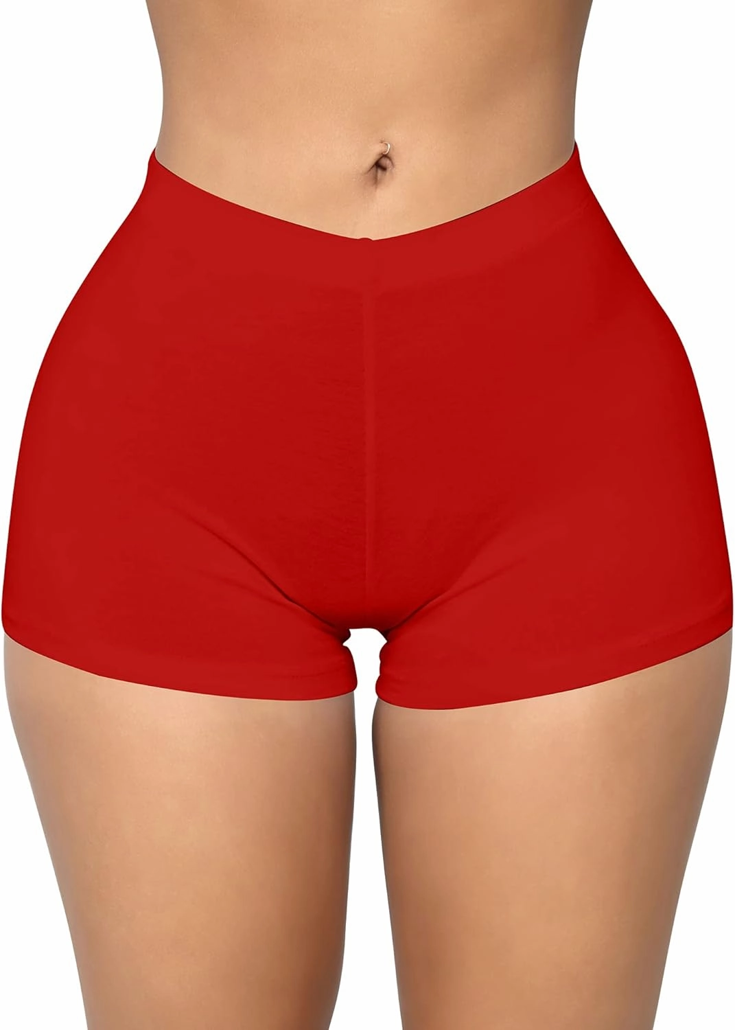 BORIFLORS Women's Sexy Workout Gym Biker Elastic Waist Booty Shorts