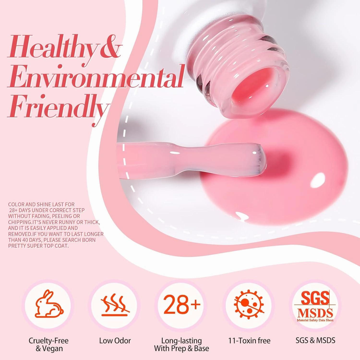 Born Pretty 28Pcs Jelly Gel Nail Polish Kit With U V Light 48W Nail Lamp 12 Colors Jelly Pink Nude Neutral Gel Polish Set with Base/Top Coat Manicure All-In-One Nail Gel Kit Ideal Gifts