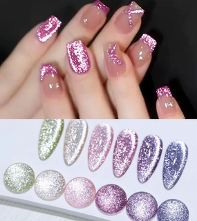 Born Pretty Magnetic Gel Polish Platinum Glitter Cat Magnetic Gel Nail Polish Pink Red Purple Green Nail Salon DIY at Home