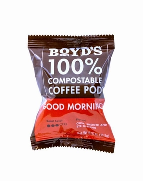 Boyd's Single Serve Coffee, 80 Compostable Single Pods (80 Count, Good Morning)