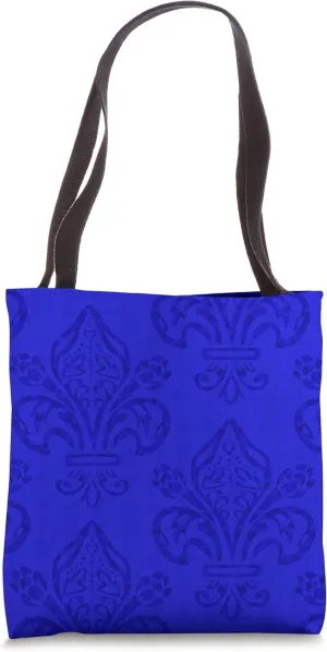 Bright Royal Blue French Fleur de Lys Tote Bag