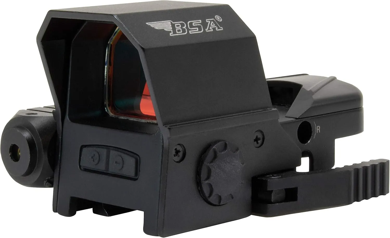 BSA Optics Illuminated 33mm Red Reflex Sight with Red Laser