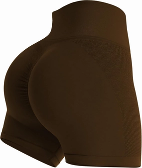 Buauty Gym Shorts Women, Seamless Yoga Workout Shorts, High-Waisted 3.6'' Scrunch Butt Booty Lifting Athletic Running Shorts