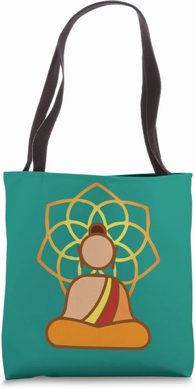Buddha Meditation - Lotus Mandala Spiritual Peace Zen Yoga Tote Bag