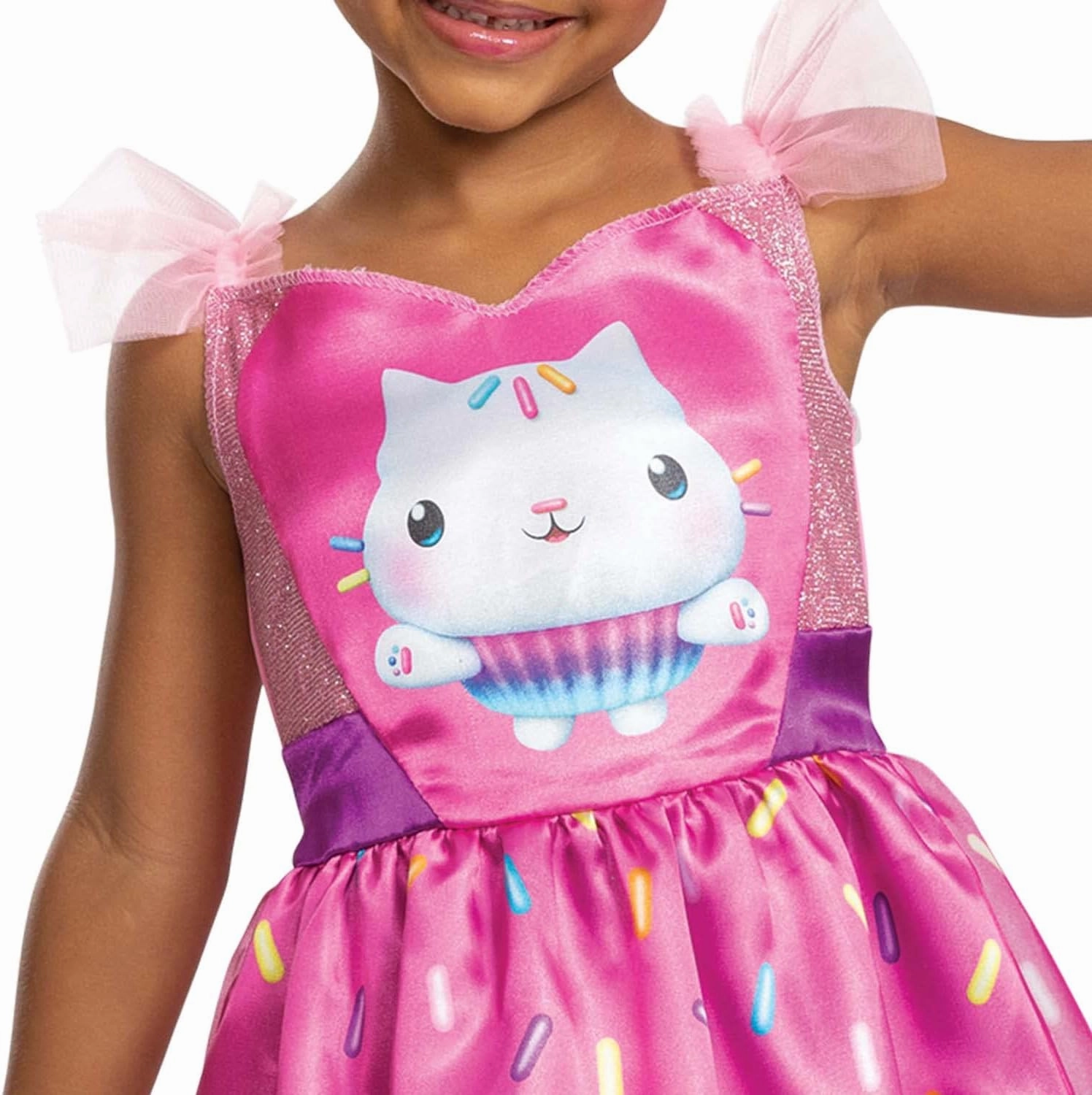 Cakey Cat Costume for Kids, Official Gabby's Dollhouse Costume and Cat Ears Headband