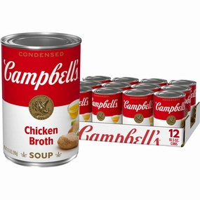 Campbell's Condensed Chicken Broth, 10.5 Ounce Can (Pack of 12)