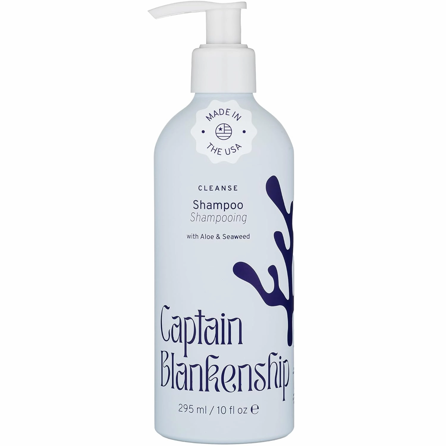 Captain Blankenship Cleanse Shampoo | Nourishes, Hydrates & Restores Shine to Dry, Dull Hair | Color-Safe, Organic, Sulfate-Free, Vegan Haircare - 10 oz