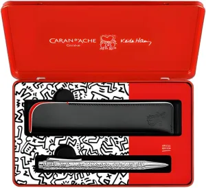 CARAN D'ACHE CC0890-023 Caran d'Ache Ballpoint Pen, Oil-based, ECRIDOR Keith Haring with Pensith, Limited Edition