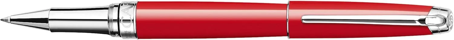 Caran d'Ache Leman Silver Plated Rollerball Pen - Red