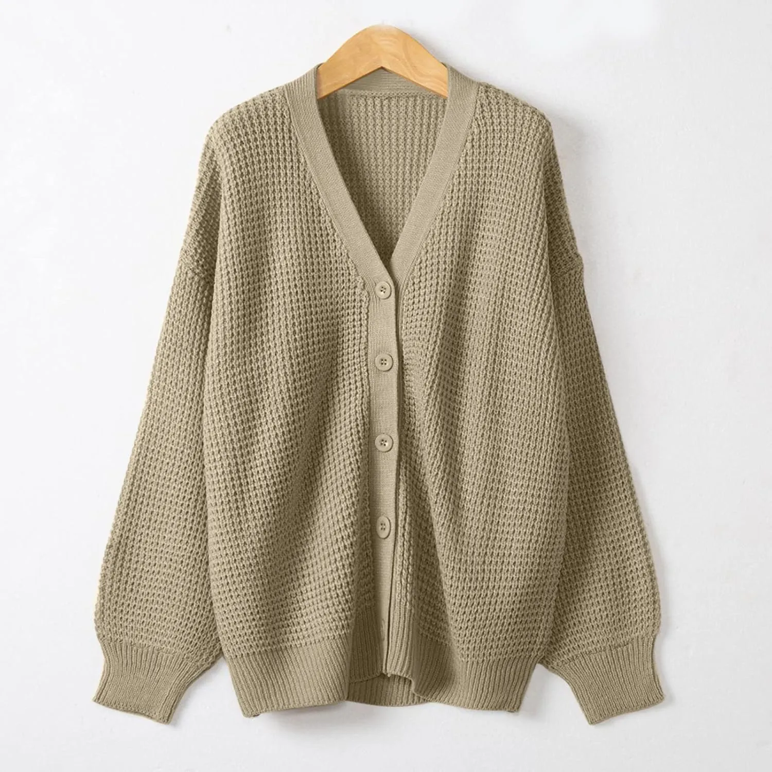 Cardigans for Women Loose Coat Button Down Long Sleeve Oversized Knit Cardigans Casual Soft Drape Fall Cardigan