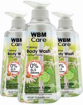 Care Body Wash for Softener, Smoother Skin After Just One Use, Rich in Chamomile & Aloe with Himalayan Pink Salt, Calming & Relaxing Shower Gel, 17.5 Oz/Each – Pack of 3