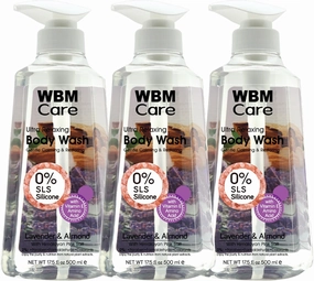 Care Body Wash, Softer and Smoother Skin with Lavender & Almond Essential Oils, Deep Nourishing, Skin Care Shower Gel, 17.5 fl oz/Each – Pack of 3
