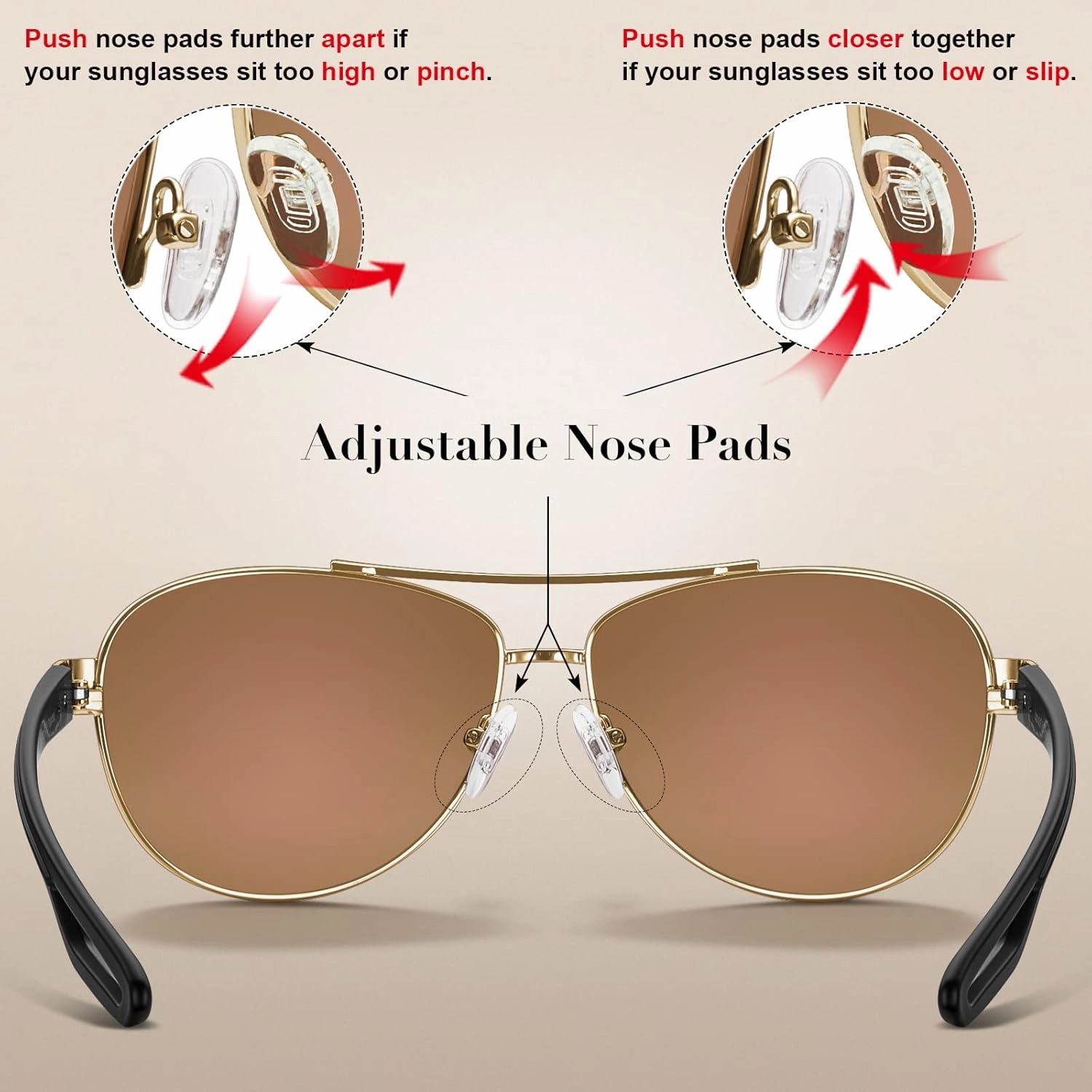 CARFIA Lightweight Retro Pilot Sunglasses for Women Polarized UV Protection, Trendy Outdoor Driving Lady Sunnies Metal Frame
