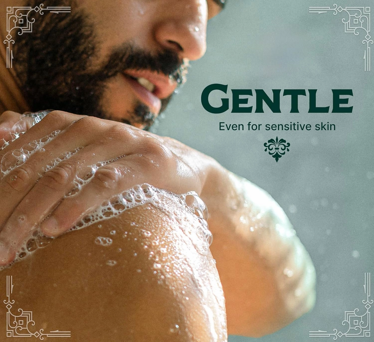 Carolina Castile Soap Gin & Juniper Scented – Certified Organic Base, High Olive Oil Content, Non-Drying, Made with Organic Oils, Concentrated Body Wash for Men (Gin & Juniper, 32 Fl Oz)