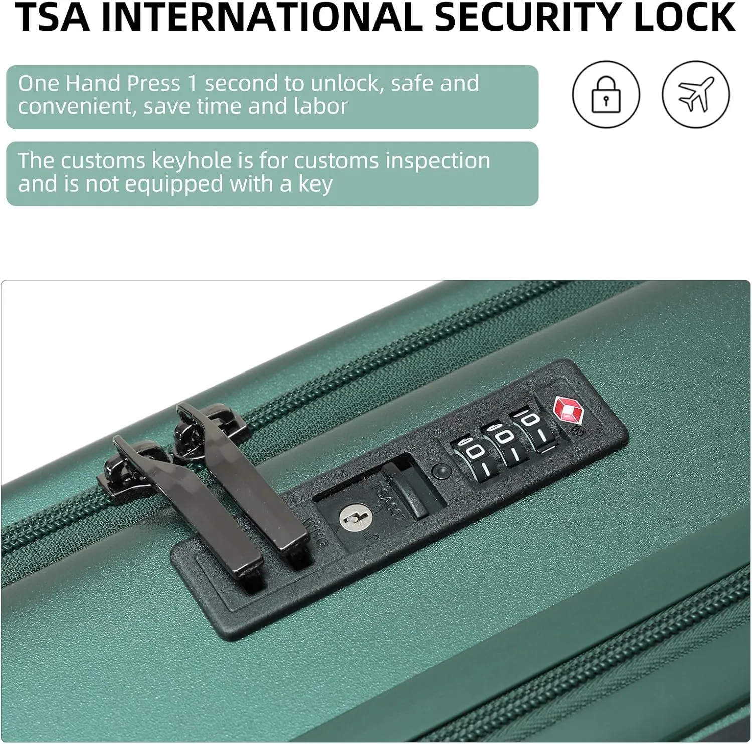 Carry On Luggage, 20 Inch Top Opening Aluminum Frame Lightweight Airline Approved ABS PC Hard Shell Suitcases with Silent Wheels, TSA Lock, Front Pocket & Wet-dry Separated Six-piece Set